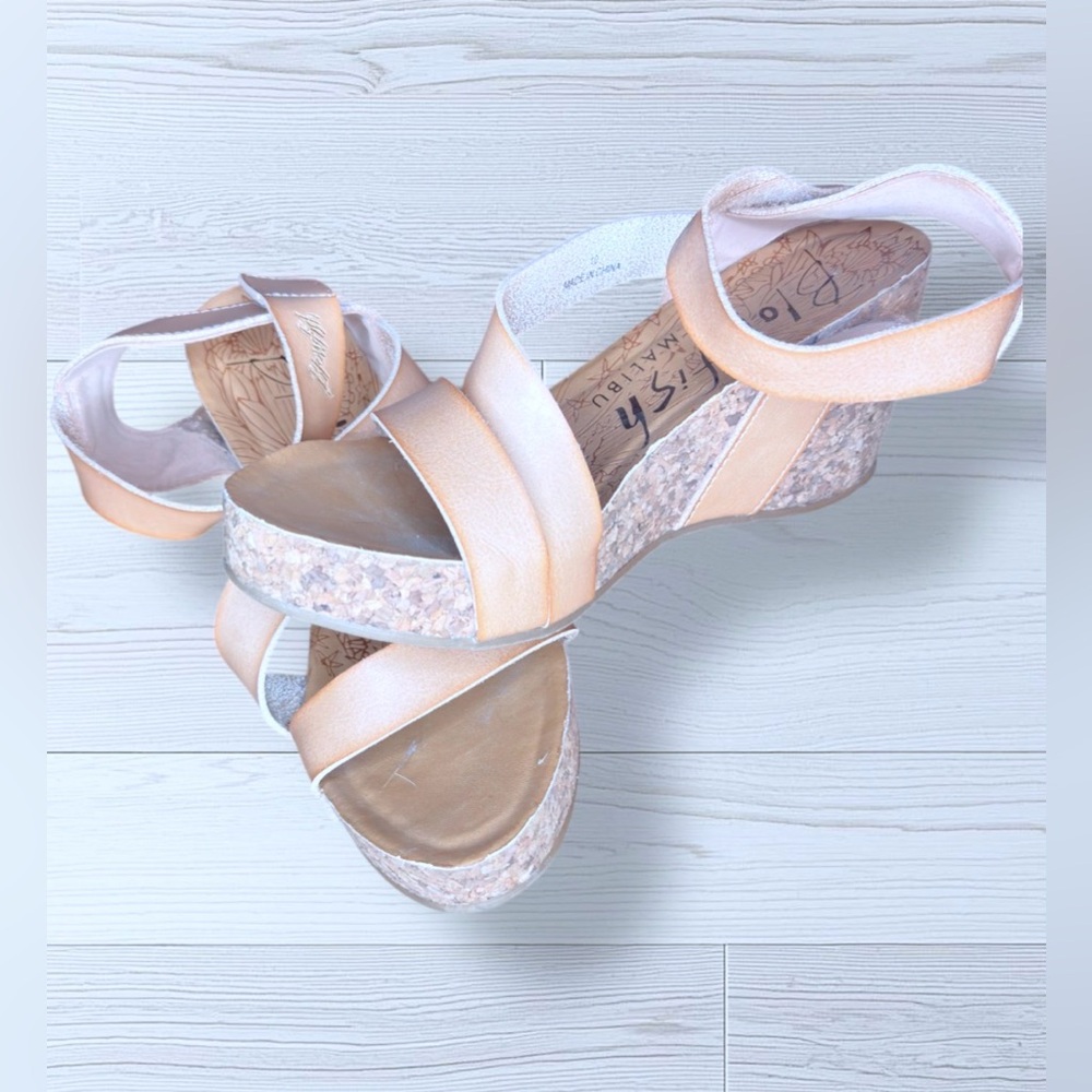 BLOWFISH MALIBU Women’s Hapuku Nude Wedge Sandals with Faux Cork Sole - Picture 11 of 15